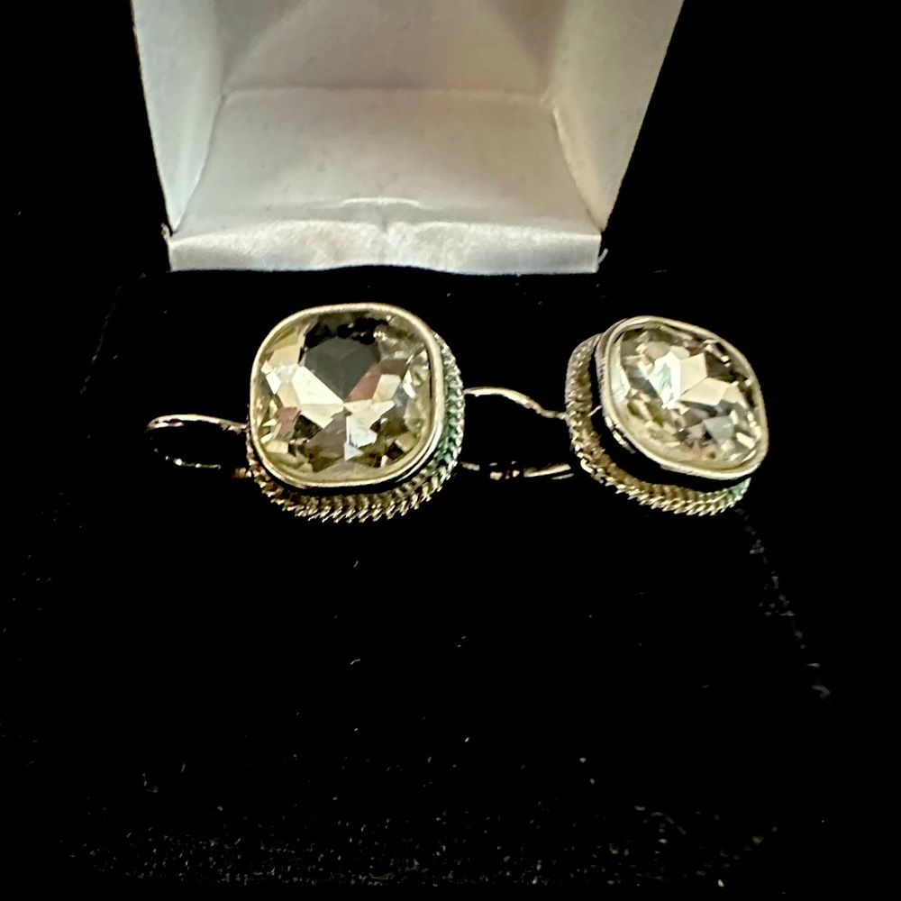 Pretty lever back cz earrings.
